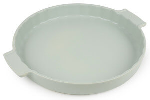 Plat à tarte Peugeot Appolia en céramique vert sauge diamètre 30cm