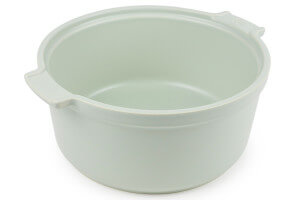 Moule à soufflé Peugeot Appolia en céramique vert sauge diamètre 22cm