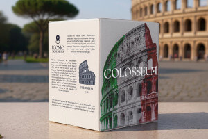 Verre à spiritueux long Alaskan Maker Iconic Monuments Colisée de Rome en verre cristallin