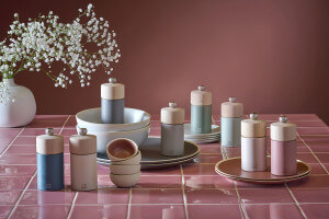 Moulin à sel sec manuel Peugeot Boréal en bois Gris Galet