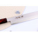 Couteau yanagiba japonais 27cm Sakai Takayuki Nanairo manche en résine laqué rouge