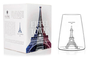 Verre à spiritueux long Alaskan Maker Iconic Monuments Tour Eiffel en verre cristallin