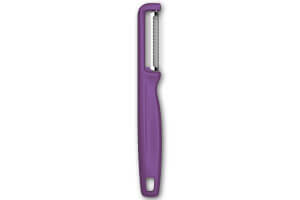 Éplucheur Victorinox Iota à lame dentée et manche violet