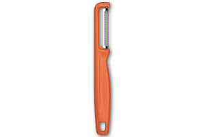 Éplucheur Victorinox Iota à lame dentée et manche orange
