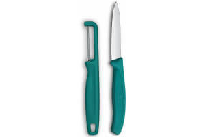 Set 1 couteau + 1 éplucheur Victorinox SwissClassic vert