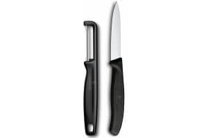 Set 1 couteau + 1 éplucheur Victorinox SwissClassic noir