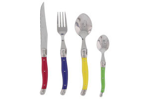 Ménagère Laguiole 24 pièces Pradel Excellence Pastel pleine soie