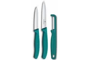 Set 2 couteaux + 1 éplucheur Victorinox SwissClassic vert