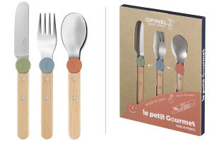 Set de couverts pour enfants Opinel Le Petit Gourmet coloris panaché