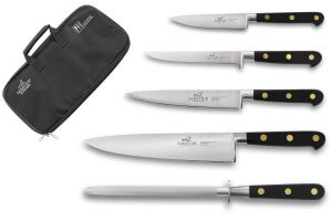 Mallette de 4 couteaux + 1 fusil Sabatier Chef fabrication française