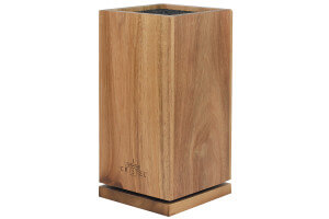 Bloc couteaux vide rotatif Cristel en bois d'acacia