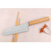 Couteau santoku 16,5cm japonais artisanal Sakai Kikumori TS10 en chêne