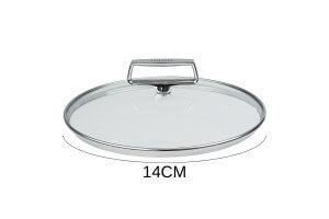 Couvercle en verre bombé Cristel Castel'Pro anse fixe en inox