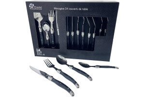 Ménagère Laguiole 24 pièces Gris Marbre Pradel Excellence