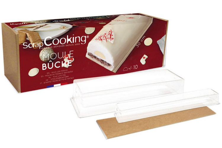 Moule &agrave; b&ucirc;che glac&eacute;e et insert semi rigide Scrapcooking - R&eacute;utilisable