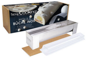 Moule à bûche en inox et insert semi rigide Scrapcooking - Réutilisable