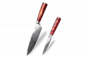 Set de 2 couteaux Kutoyama Red Flame chef + office