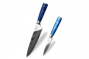 Set de 2 couteaux Kutoyama Blue Wave chef + office