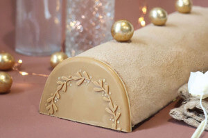 Moule à embout de bûche Scrapcooking en silicone