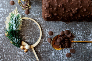 Cake topper Scrapcooking couronne de Noël en bois