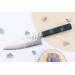 Couteau santoku japonais 17cm Sakai Takayuki Nanairo Green Damas VG10