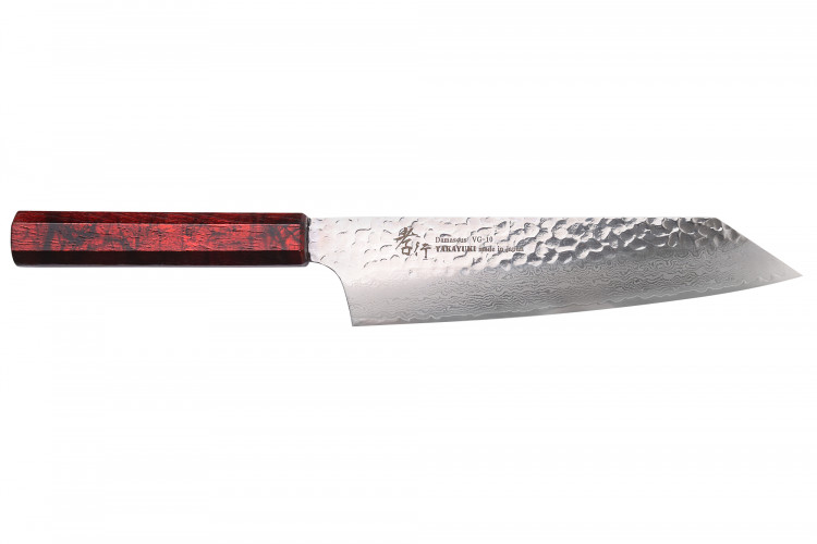 Couteau kiritsuke japonais 19cm Sakai Takayuki Nanairo Wine Damas VG10