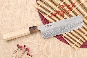 Couteau nakiri 16,5cm japonais artisanal Yuzo Haruto Damas