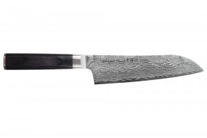 Couteau santoku 18cm japonais Sakai Takayuki Grand Chef Seigaiha Damas 45 couches