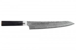 Couteau sujihiki 24cm japonais Sakai Takayuki Grand Chef Seigaiha Damas 45 couches