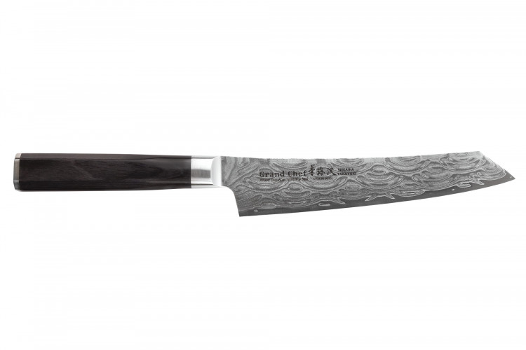 Couteau kengata universel 15cm japonais Sakai Takayuki Grand Chef Seigaiha Damas 45 couches