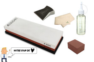 Pack spécial entretien pour couteaux en acier - Pierre 1000/3000
