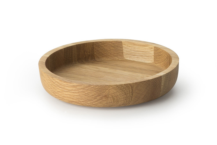 Plateau de service rond Continenta en ch&ecirc;ne &Oslash;20x4,3cm