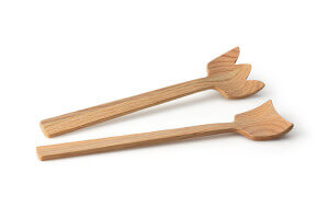 Set de 2 couverts à salade Continenta en bois de chêne 30,5cm