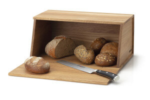 Boite à pain Continenta en bois de chêne 40x26x18,5cm