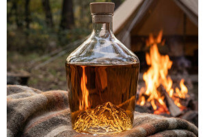 Carafe à spiritueux Alaskan Maker Topographic Mont Blanc en verre cristallin