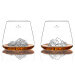 Set de 2 verres à spiritueux Alaskan Maker Topographic Everest & Mont Blanc en verre cristallin