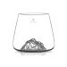 Set de 2 verres à spiritueux Alaskan Maker Topographic Mont Fuji & Denali en verre cristallin