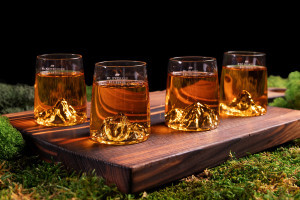 Set de 4 shooters Alaskan Maker Topographic en verre cristallin