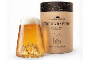 Verre à spiritueux long Alaskan Maker Topographic Aiguille du midi en verre cristallin