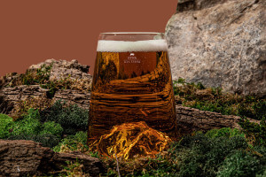 Verre à spiritueux long Alaskan Maker Topographic Etna en verre cristallin