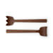 Set de 2 couverts à salade Continenta en bois de noyer 30,5cm
