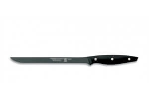 Couteau à saumon lame flexible 23cm manche noir M&G