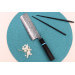 Couteau nakiri japonais artisanal Yu Kurosaki Fujin 16,5cm SG2 turquoise
