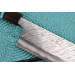 Couteau nakiri japonais artisanal Yu Kurosaki Fujin 16,5cm SG2 turquoise