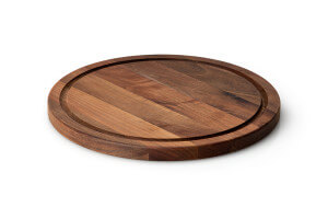 Planche à steak ronde Continenta en bois de noyer Ø28x1,8cm