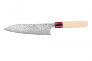 Couteau de chef japonais artisanal Masakage Kiri 18cm damas 49 couches