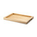 Plateau de service avec poignées Continenta en bois d'hévéa 54x36x4,3cm