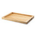 Plateau de service avec poignées Continenta en bois d'hévéa 59x40x4,3cm