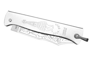 Couteau pliant Douk-Douk lame acier inox manche métal chromé 11cm