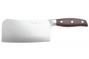 Couteau hachoir 17cm Guillaume Leonard Cuistot en acier inoxydable et bois de santal rouge